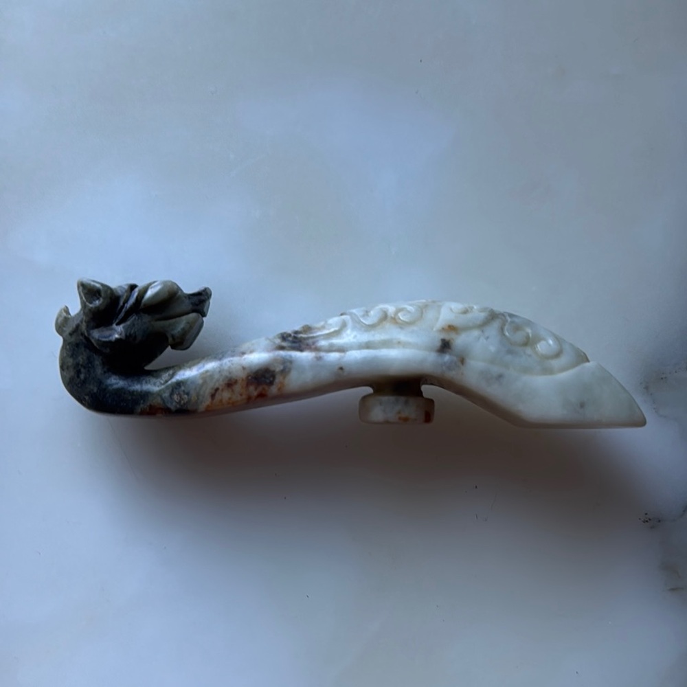 Carved Jade Dragon Hook